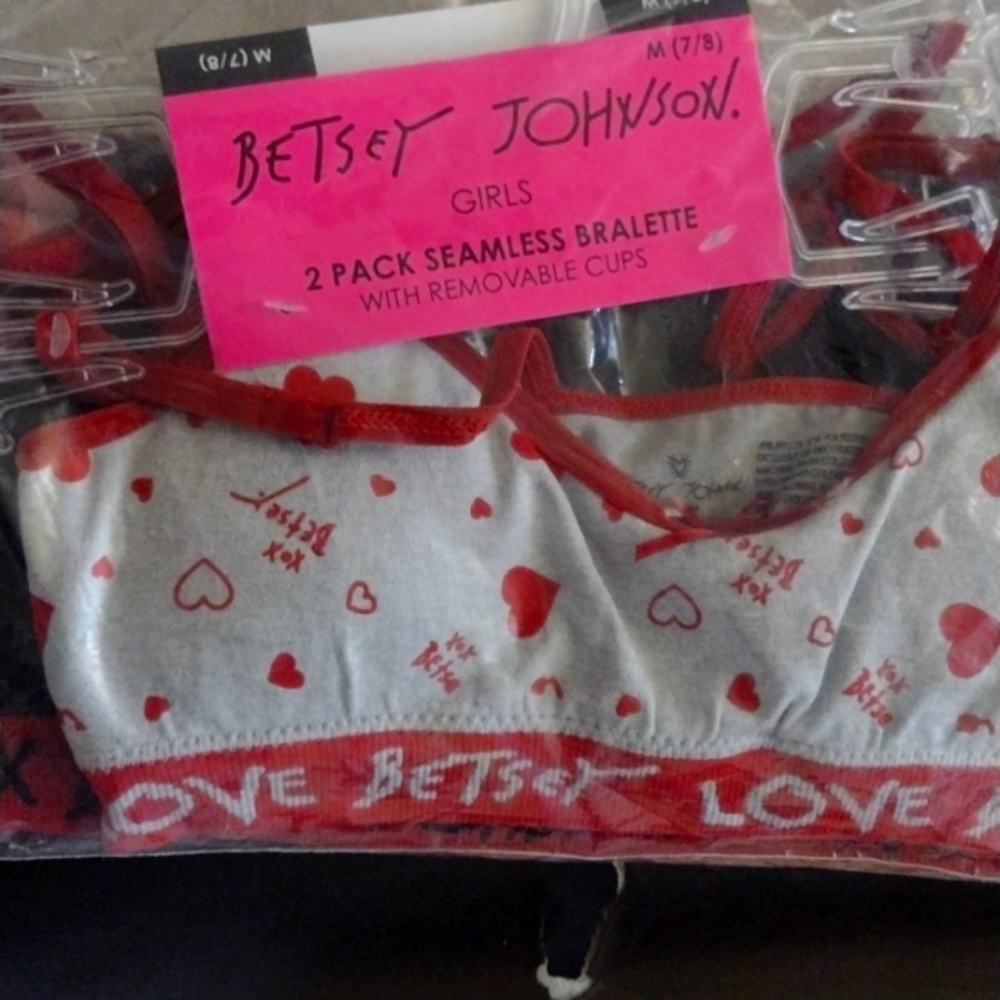 Girls Betsey Johnson Bralettes (2 pack)